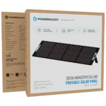 Powerology 200W Monocrystalline Portable Solar Panel - Black - Image 2