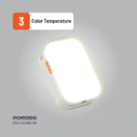 ⁦ضوء تعبئة Porodo Lifestyle LumiSnap RGB القابل للطي مع حامل هاتف⁩ - الصورة ⁦3⁩