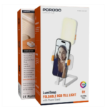 ⁦ضوء تعبئة Porodo Lifestyle LumiSnap RGB القابل للطي مع حامل هاتف⁩ - الصورة ⁦4⁩