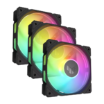 مجموعة مراوح TUF Gaming TR120 ARGB الثلاثية لهيكل الكمبيوتر - باللون الأسود