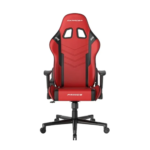كرسي الألعاب DXRacer فئة Prince - هيكل فولاذي، فوم ممتاز، وسادة دعم قطني، جلد L-PVC - أحمر/أسود