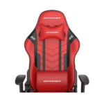 ⁦كرسي الألعاب DXRacer فئة Prince - هيكل فولاذي، فوم ممتاز، وسادة دعم قطني، جلد L-PVC - أحمر/أسود⁩ - الصورة ⁦3⁩