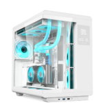 Acer U600W ATX Computer Case with 7 pre-installed 120mm ARGB fans – White