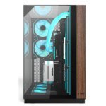 Acer V333B Mid Tower Gaming PC Case – Wooden Black (8-Fans) - Image 4