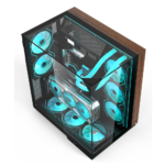 Acer V333B Mid Tower Gaming PC Case – Wooden Black (8-Fans) - Image 3