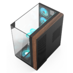 Acer V333B Mid Tower Gaming PC Case – Wooden Black (8-Fans) - Image 2