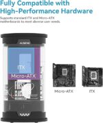 ALSEYE FC-01 Cylinder Acrylic Gaming PC Case - (White) - Image 4