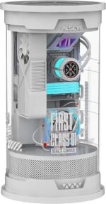 ALSEYE FC-01 Cylinder Acrylic Gaming PC Case - (White)