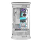 كيس كمبيوتر ألسي إف سي-01 (أبيض) | ALSEYE FC-01 Cylinder Case<br>تصميم أسطواني غريب ومميز يخلي تجميعتك قطعة فنية