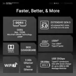 Asus Rog Crosshair X870e Dark Hero Ddr5 Motherboard - Black - Image 3