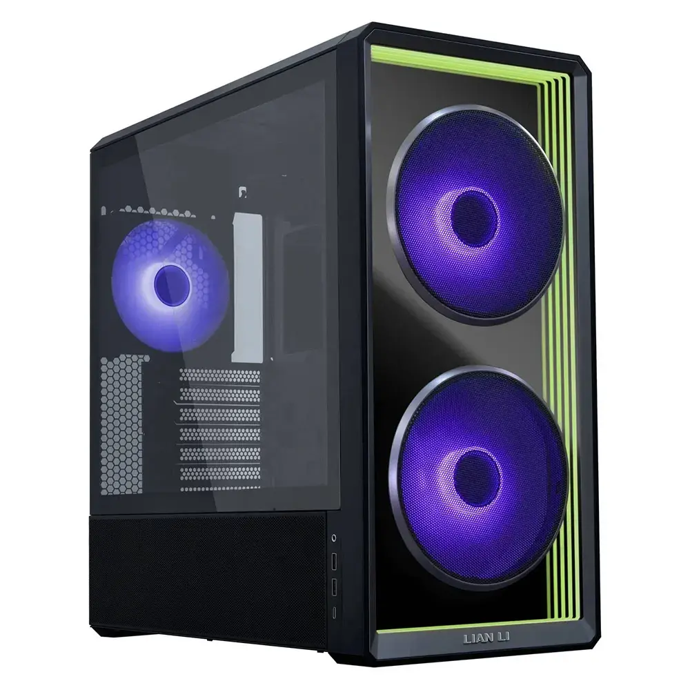 lian li lancool 217 inf mid tower atx gaming case black 3 fans included large