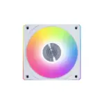 ⁦Lian Li Uni Fan CL Wireless 120mm ARGB Case Fans With Controller - White (3 Pack) مراوح صناديق الحاسوب Lian Li Uni Fan CL اللاسلكية بحجم 120 مم وإضاءة ARGB مع وحدة تحكم - اللون الأبيض (عبوة من 3 قطع).⁩ - الصورة ⁦2⁩