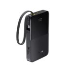 BASEUS ENERFILL FC51 BIPOW2 PRO DIGITAL DISPLAY POWER BANK WITH BUILTIN CABLE 10000MAH 22.5W - COSMIC BLACK
