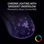 ⁦فأرة الألعاب Razer Cobra السلكية خفيفة الوزن مع إضاءة Razer Chroma RGB - إصدار جينجار (Gengar Edition)⁩ - الصورة ⁦3⁩