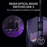 ⁦فأرة الألعاب Razer Cobra السلكية خفيفة الوزن مع إضاءة Razer Chroma RGB - إصدار جينجار (Gengar Edition)⁩ - الصورة ⁦5⁩
