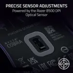 ⁦فأرة الألعاب Razer Cobra السلكية خفيفة الوزن مع إضاءة Razer Chroma RGB - إصدار جينجار (Gengar Edition)⁩ - الصورة ⁦6⁩