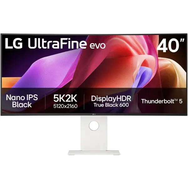 LG 40U990A-W UltraWide Monitor, 40" Nano IPS Black Display, 5K2K Resolution, 120Hz Refresh Rate, 5ms (GtG) Response Time, AMD FreeSync Premium, Super Resolution+, White
