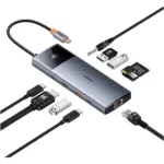 BASEUS METAL GLEAM II 10-IN-1 USB HUB DUAL DISPLAY - COSMIC BLACK - Image 3