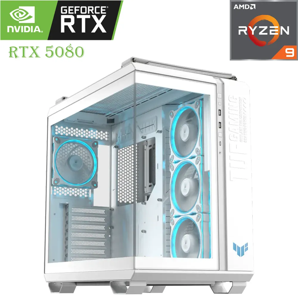 155555555555555145415151 ASUS TUF GAMING PC | AMD RYZEN 9 9950X3D | RTX 5080 AERO OC 16 GB | 32GB RAM | 2TB SSD - Image 1