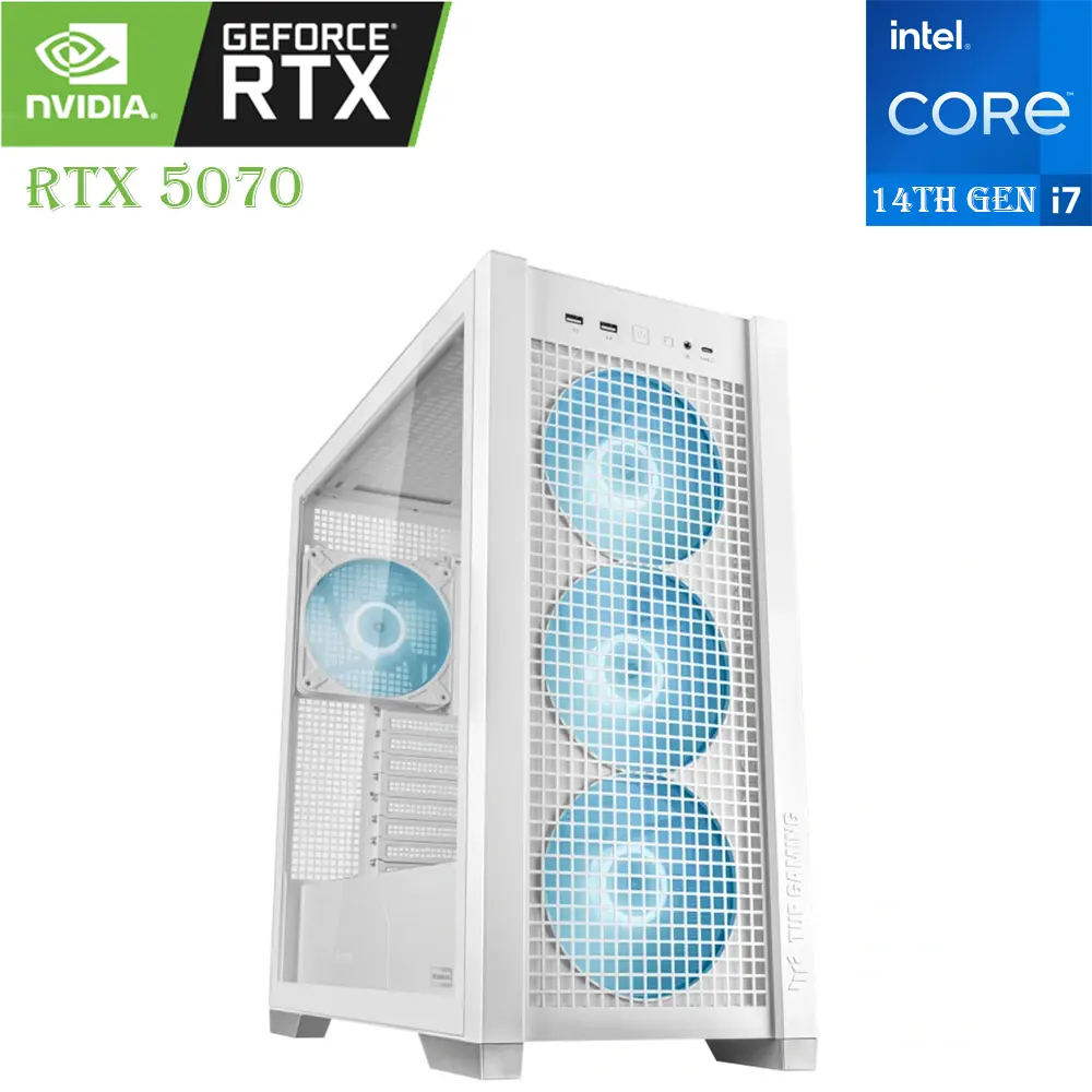 416848198415 ASUS TUF GAMING PC | INTEL I7-14KF(14TH GEN) | RTX 5070 12 GB OC | 32GB RAM | 1TB SSD - Image 1