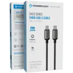 Powerology zinco series 240w usb-c cable - dark gray - Image 2