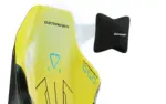 ⁦كرسي الألعاب DXRacer فئة MARTIAN - مسند ظهر قابل للتعديل كهربائياً - حجم كبير - لون أسود/أصفر⁩ - الصورة ⁦2⁩