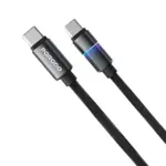 Porodo aluminum usb-c to usb-c cable - black