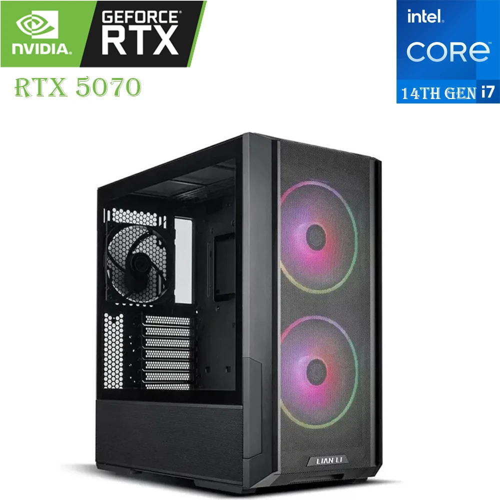 aaaa LIAN LI GAMING PC | INTEL-I7 14K(14TH GEN) | RTX 4070 SUPER 12GB | 16GB RAM | 1TB SSD - Image 1