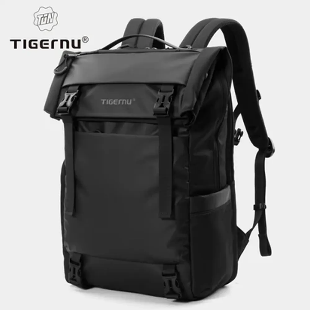 mkk Tigernu T-b91025 Tall 28l To 38l Expandable Travel Backpack - Black - Image 1