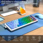 Redragon NOVA K709 HE Rapid Trigger Gaming Keyboard (Transparent Blue Keycaps) - Image 3