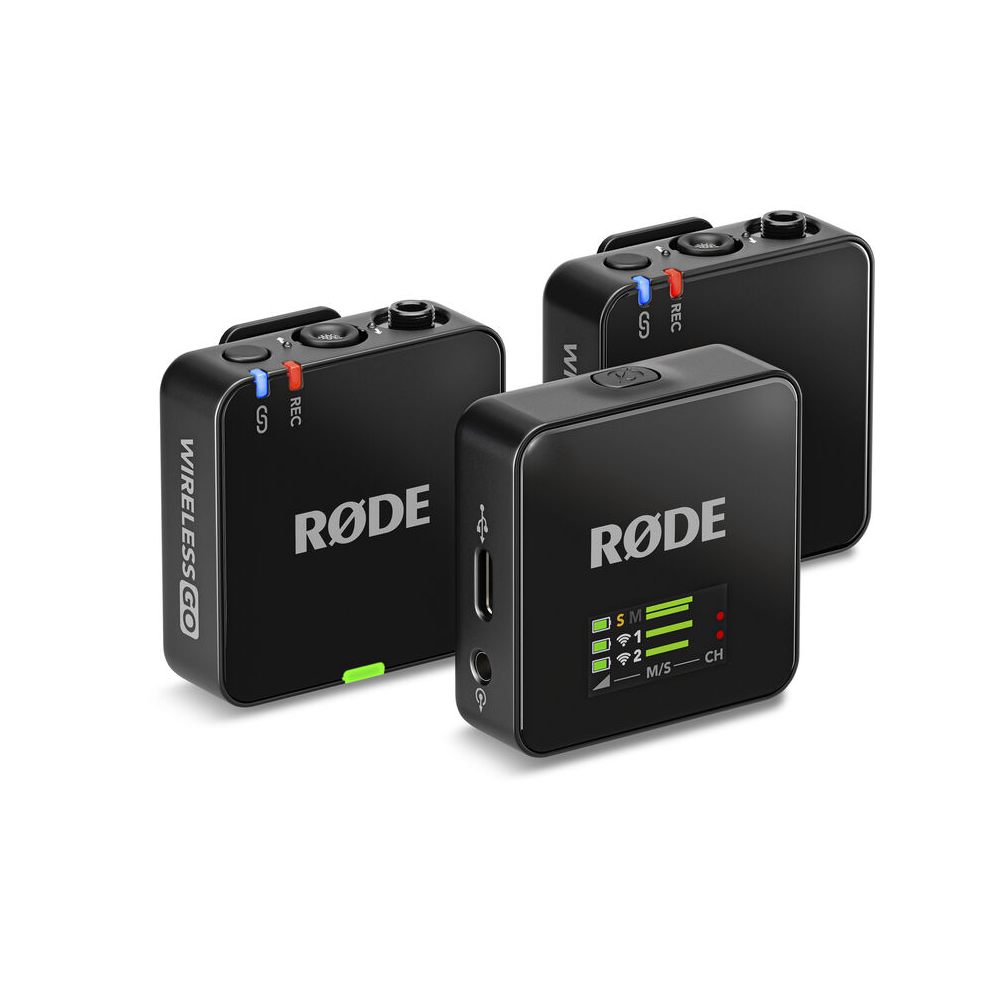 sx3873 نظام/مسجل ميكروفون لاسلكي رقمي صغير الحجم من RODE Wireless GO (الجيل الثالث) لشخصين (2.4 جيجاهرتز، أسود) - الصورة 1