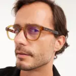 Barner Andy Glossy Blue light Screen Glasses - Ecru Olive Combi - Image 2