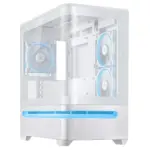 صندوق حاسوب أسوس برايم AP202 (Mid Tower) - واجهة جانبية وأمامية من الزجاج المقسى، مع 3 مراوح ARGB - باللون الأبيض