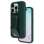 Levelo Morphix Silicone Case With Leather Grip iPhone 15pro Max - Green