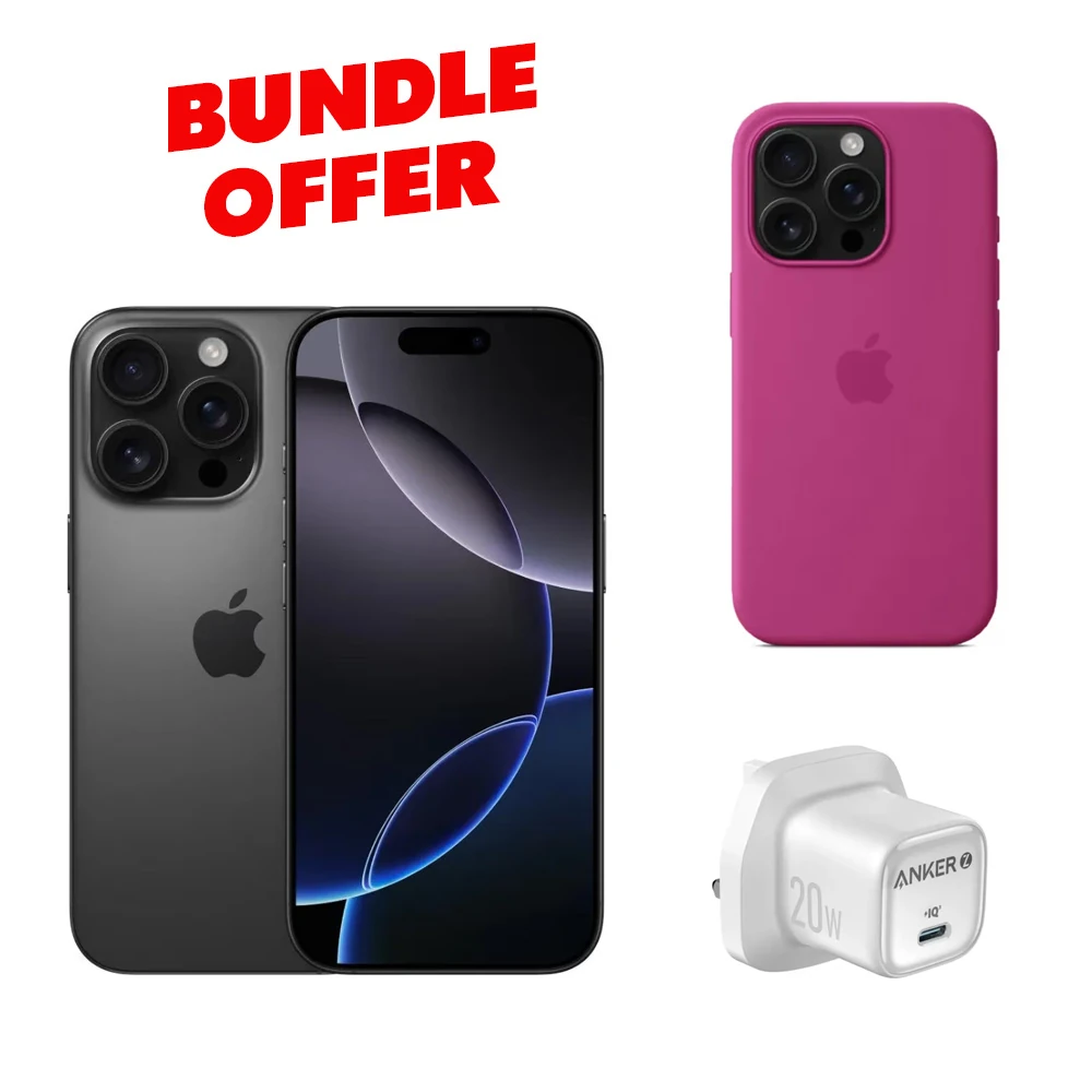 48141 Apple iPhone 16 Pro Max 1 TB - Black Titanium (Arabic)- With Charger And Case Bundle - Image 1