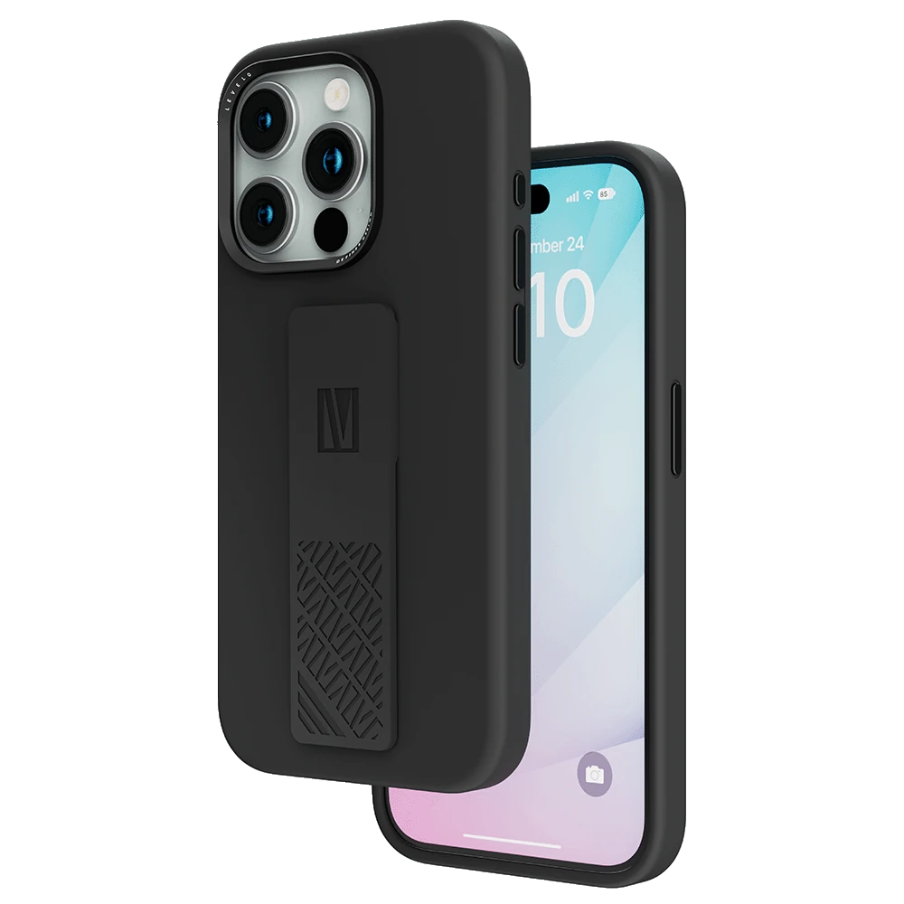 486541 Levelo Morphix Anti-Scratch Silicone Case with Silicone Grip for iPhone 15 Pro Max - Black - Image 1
