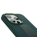 Levelo Morphix Silicone Case With Leather Grip iPhone 15pro Max - Green - Image 2