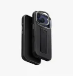 UNIQ Heldro Pro FlexGrip Leatherette MagSafe Case for iPhone 17 Pro - Dallas Black