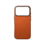 UNIQ Lyden DS Dual-Tone Leatherette MagSafe Case for iPhone 17 Pro - Flame Orange / Flint Grey - Image 3