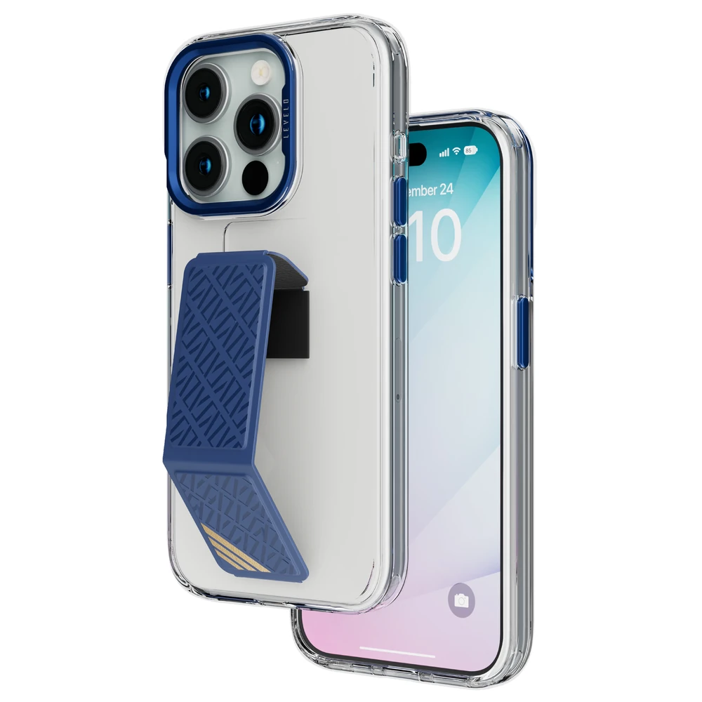 774312 Levelo Morphix Clara Grip Case For iPhone 15 Pro - Blue - Image 1
