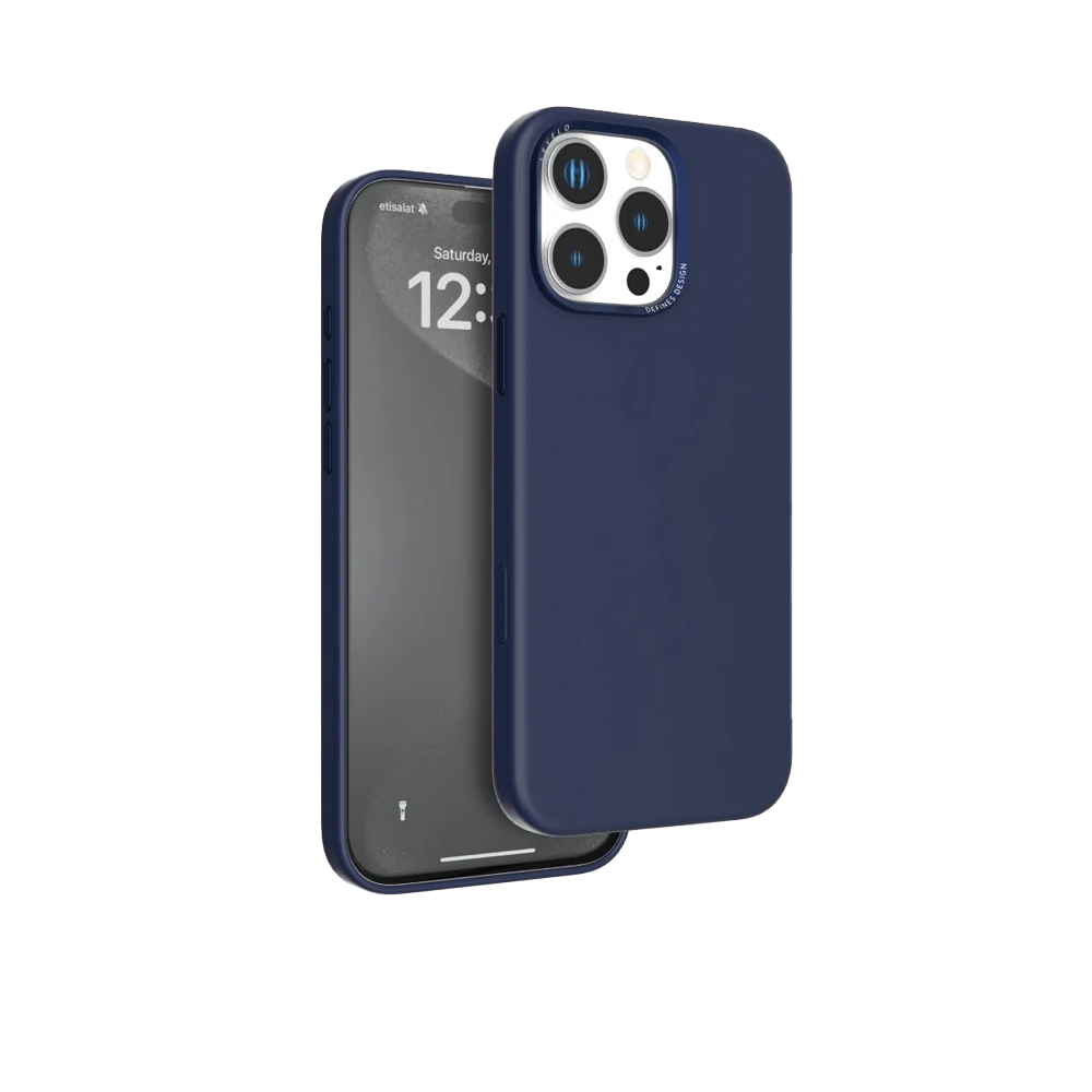 8856 Levelo Iris Magsafe Liquid Silicone Case iPhone 16 Pro - Blue - Image 1