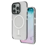Levelo FlexiGuard MagSafe Transparent Case for iPhone 15 Pro - Black