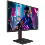 ⁦شاشة جيمنج قيم أون Goml27qhd240ips من سلسلة ميدنايت سيجنتشر بحجم 27 بوصة، دقة Qhd، معدل تحديث 240 هرتز، زمن استجابة 0.5 ملي ثانية MPRT، منفذ HDMI 2.1، لوحة Fast IPS بتقنية Mini LED (تدعم جهاز Ps5) – باللون الأسود<br>⁩ - الصورة ⁦2⁩