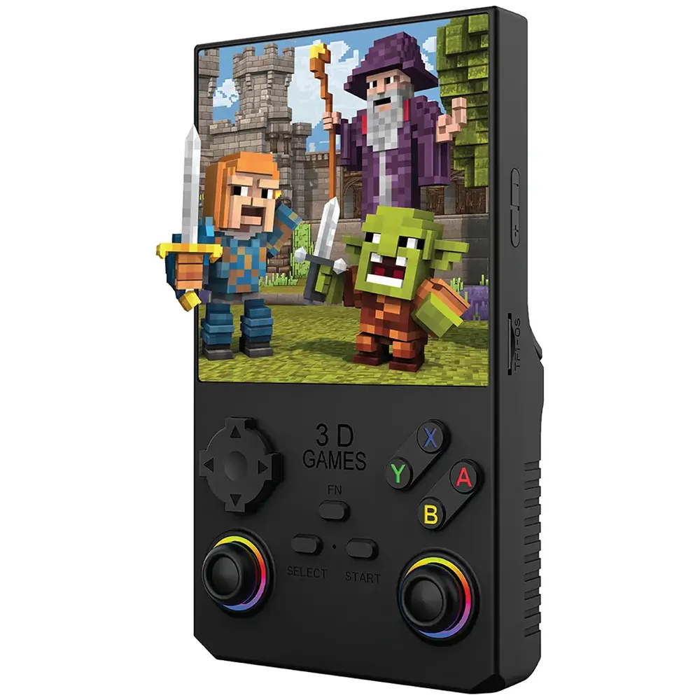 eeb Porodo gaming 4" square display retro handheld game console- black - Image 1