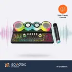 ⁦جهاز دمج الصوت (مكسر) ومكبر صوت متعدد المنصات بورودو ساوندتيك أوديولينك (Porodo Soundtec Audiolink) - أسود<br/>⁩ - الصورة ⁦3⁩