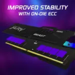⁦كينغستون 32 جيجابايت 6000 ميغابت/ثانية DDR5 CL36 DIMM (مجموعة من قطعتين) Fury Beast RGB Expo⁩ - الصورة ⁦2⁩