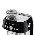 SMEG 50's Style Manual Coffee Machine with grinder & 20 Bar Pump - Black Gloss - Image 6