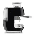 SMEG 50's Style Manual Coffee Machine with grinder & 20 Bar Pump - Black Gloss - Image 3