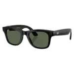 Ray-Ban Meta Wayfarer Sunglasses (Gen 2) 50mm in Shiny Black with G-15 Green Lenses