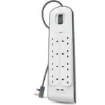 ⁦مشترك حماية من ارتفاع الجهد بيلكين سيرج بلس 8 منافذ مع منفذ USB-C⁩ - الصورة ⁦2⁩